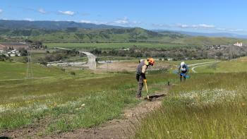 OSA staff members work on building a trail at MOCR