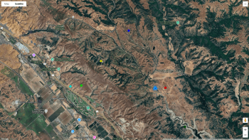 Coyote Ridge Map of Elk Movement